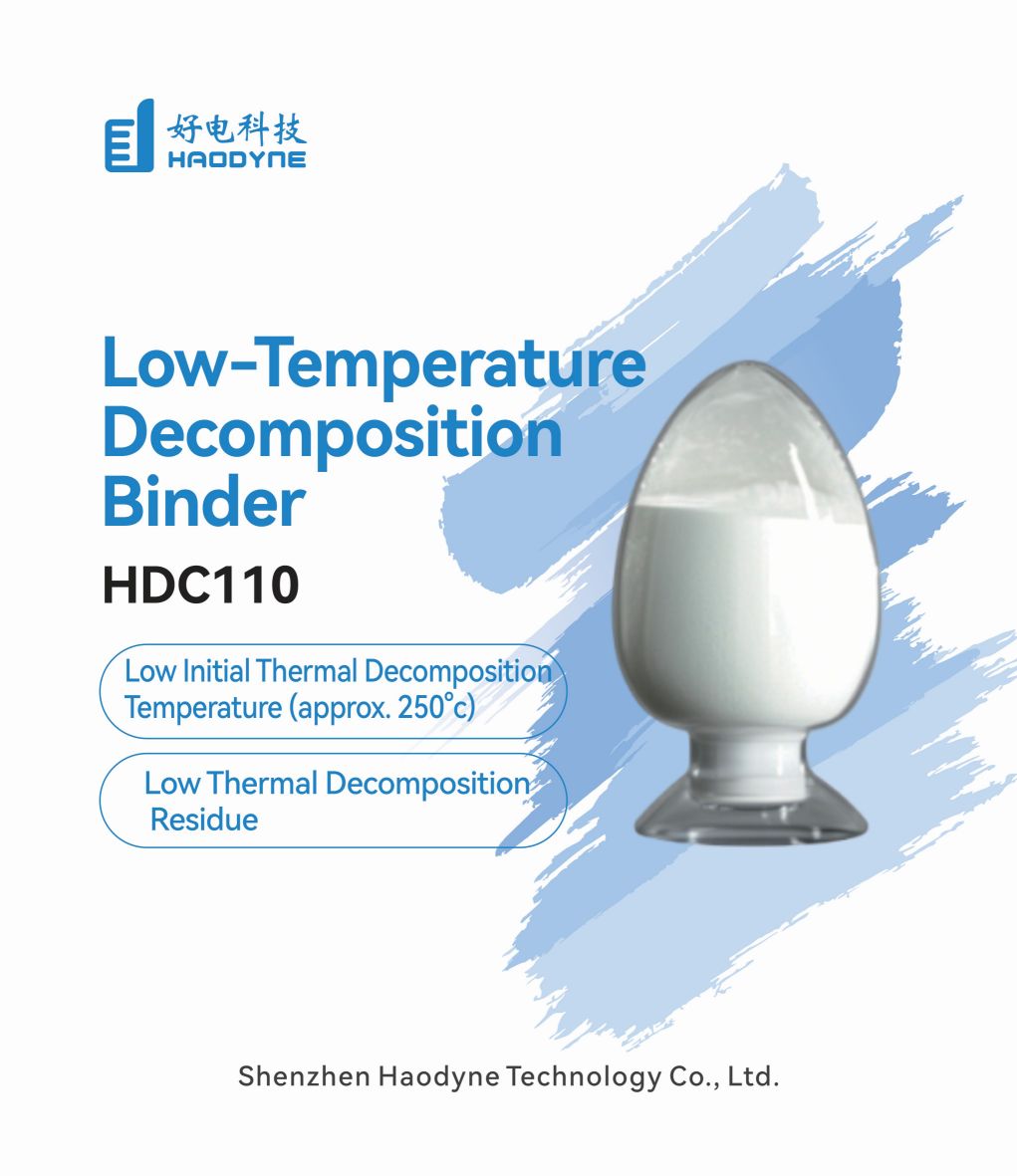 Low-temperature decomposition binder
