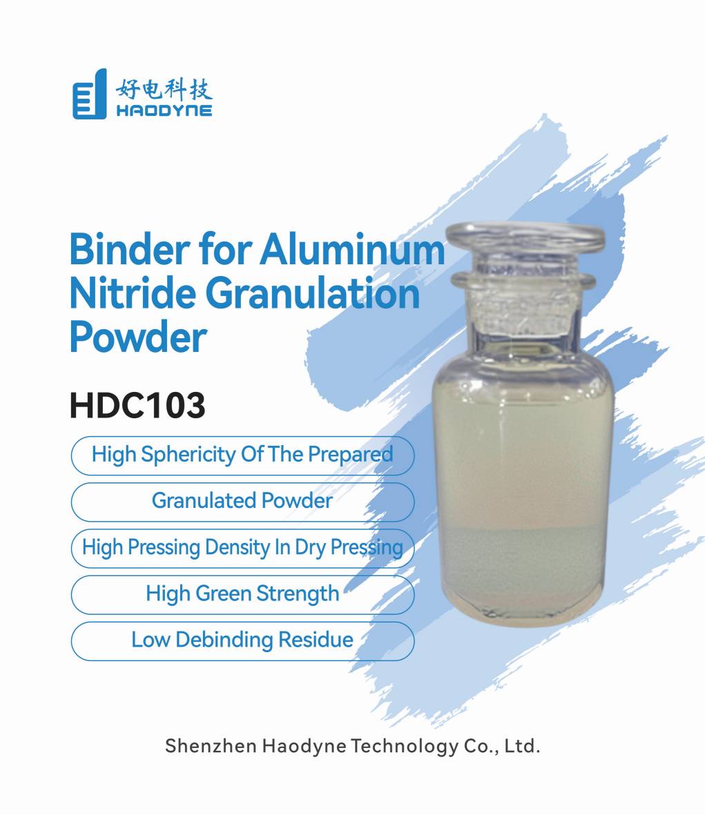 Binder for aluminum nitride granulation powder